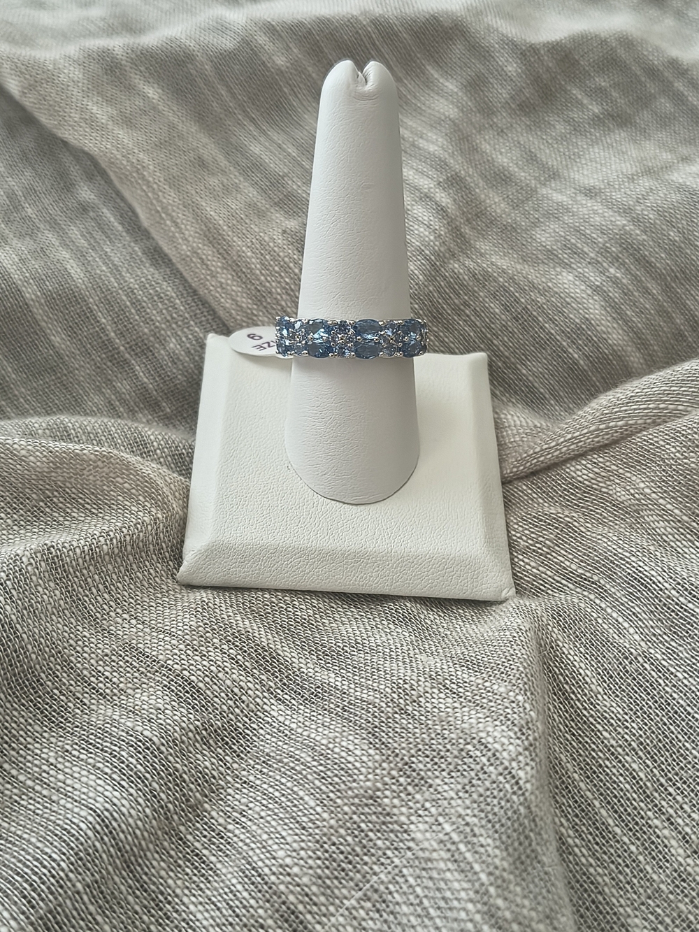 Two Toned Blue Band Bomb Party Ring - Women Jewelry